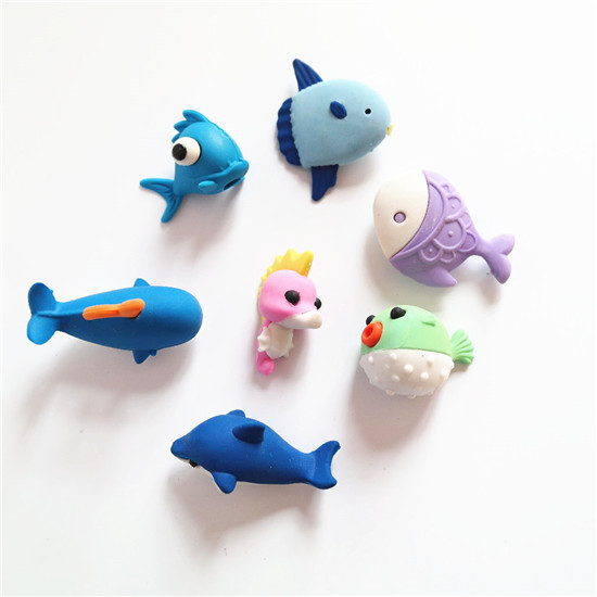 Ocean Life-Shaped Erasers