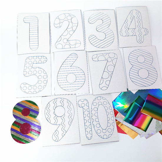 10 Numbers Sticker Foil Activities