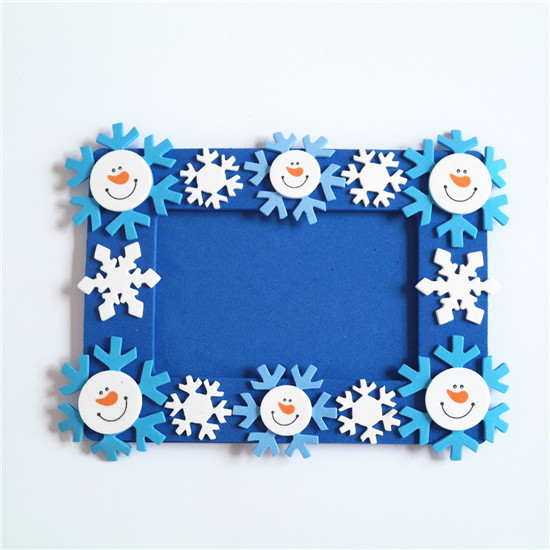 Smile Face Snowman Picture Frame Magnet Craft Kit