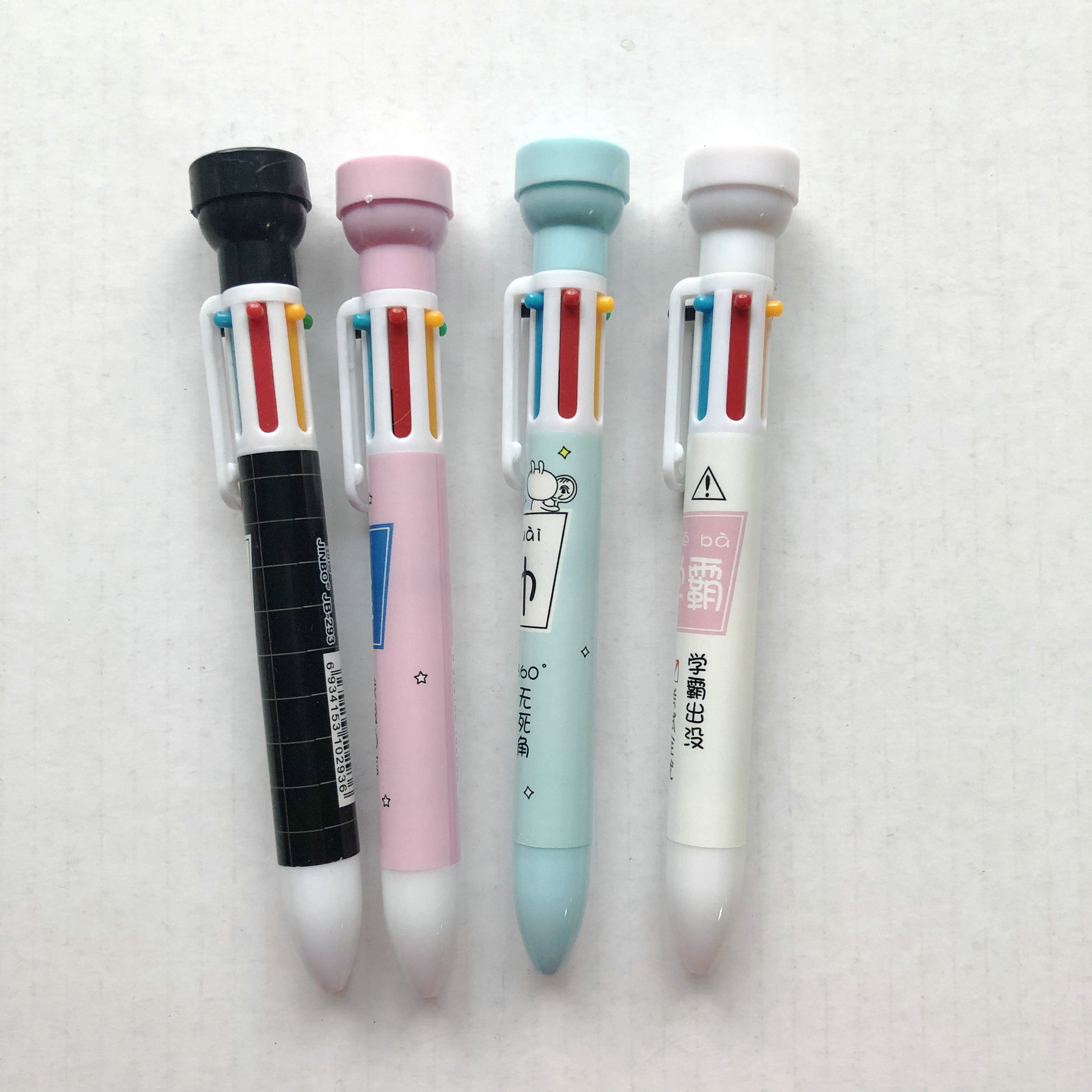 6 Colour Pen with Stamp
