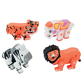 Movable Animal Erasers